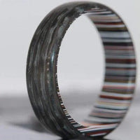 Thumbnail for Shop Carbon fibre rings from Orbit rings made from Fordite and Carbon Fibre