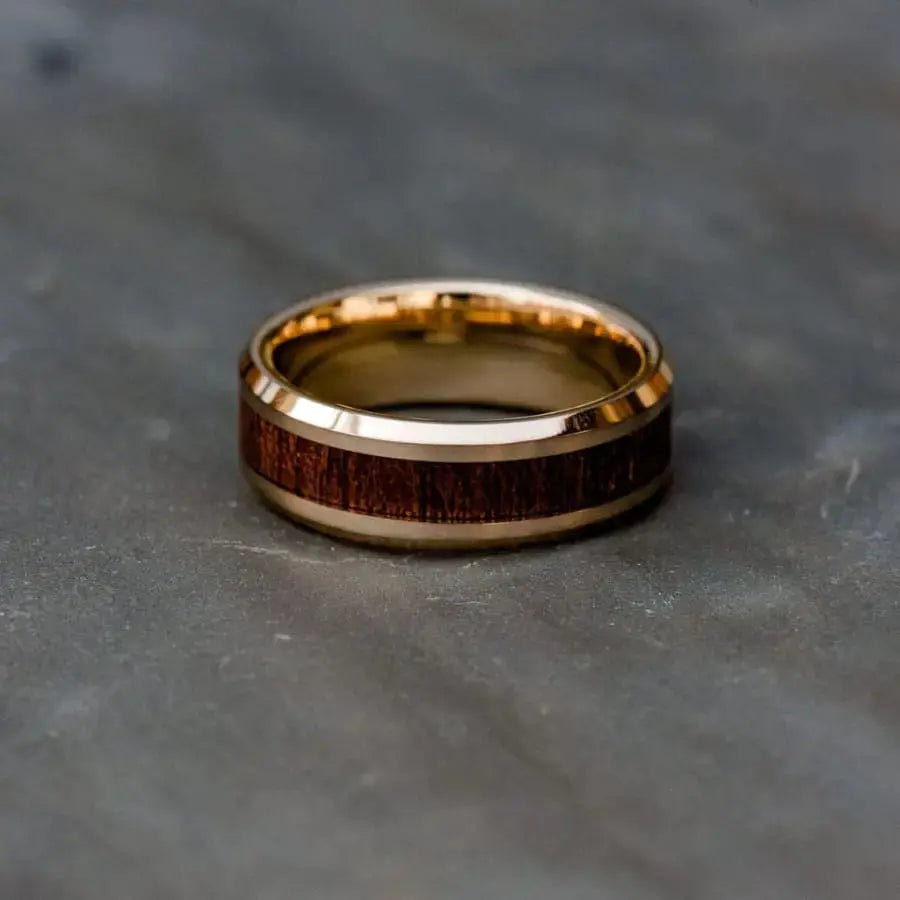 Wooden Tungsten Carbide Ring