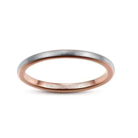 Thumbnail for 2mm Rosegold Tungsten Wedding Ring with Steel Colour Outer