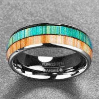 Thumbnail for Orbit Rings Tungsten Carbide Eclipse Turquoise