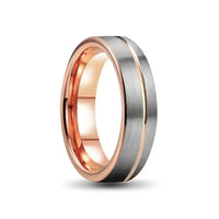 Thumbnail for 6mm Rosegold and Silver Tungsten Carbide Ring