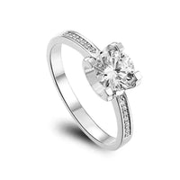 Thumbnail for 1ct Silver Moissanite Ring in Square 
