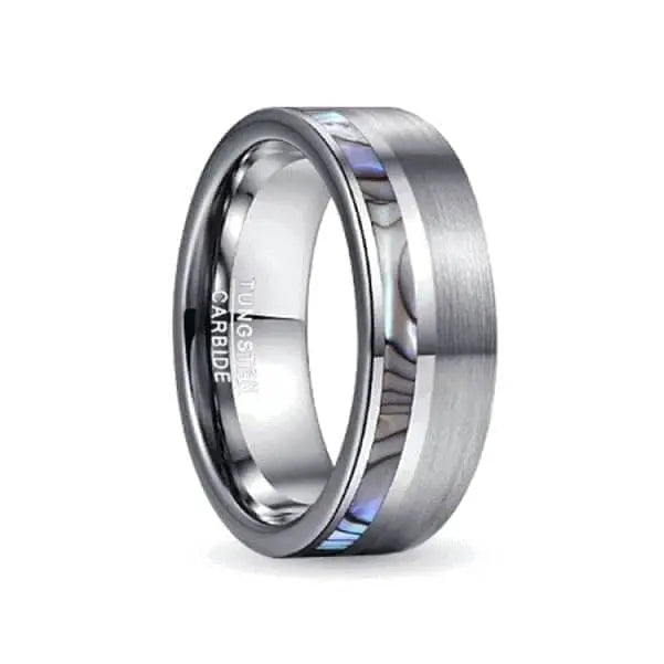 Orbit Rings Tungsten Carbide 7 Silver Moon