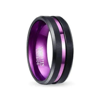 Thumbnail for Tungsten Carbide ring with purple inlay