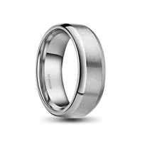 Thumbnail for 8mm Polished Silver Titanium Ring Silver Inner
