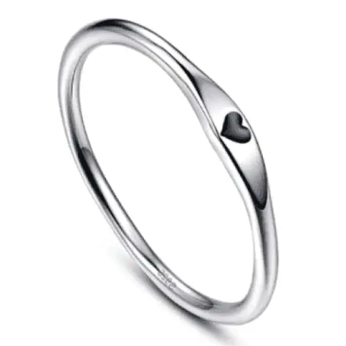 Plated Silver Ring with Heart